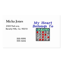 My Heart Belongs To Bingo Business Cards