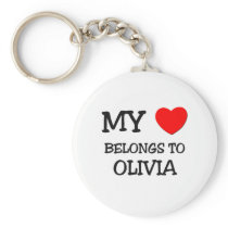 My Heart Belongs To OLIVIA keychains