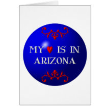 My heart is in Arizona Greeting Cards