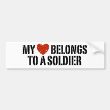 My Heart Soldier Bumper Stickers
