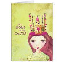 my home is my castle greeting cards