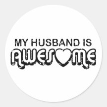 My Husband Is Awesome Stickers