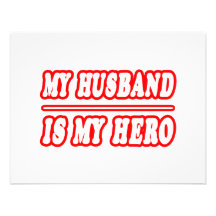 My Husband Is My Hero Personalised Invitation