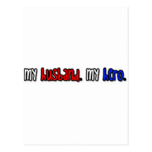 my husband my hero postcards