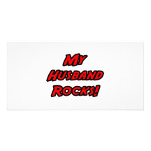 My Husband Rocks! Personalised Photo Card
