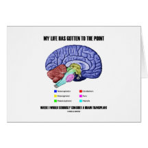 My Life Gotten To Point Consider Brain Transplant Greeting Card