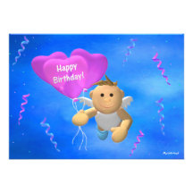My Little Angel: Birthday Angel 2 Personalized Invites