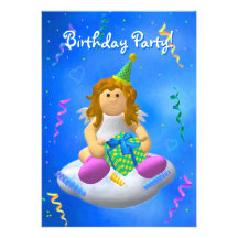 My Little Angel: Happy Birthday Personalised Invites
