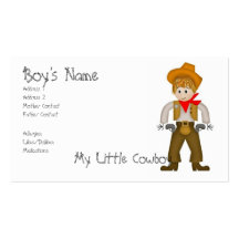 My Little Cowboy Mummy Cards Business Card Templates