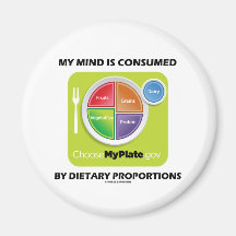 My Mind Is Consumed By Dietary Proportions Fridge Magnet
