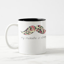 my moustache is vintage mug