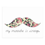 my moustache is vintage postcard