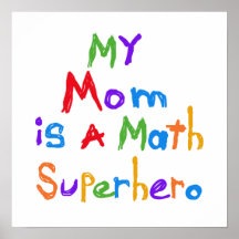 My Mum Math Superhero T-shirts and Gifts Print