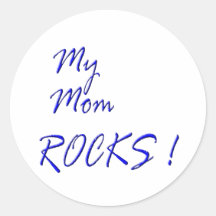 My Mum Rocks ! (blue) Sticker