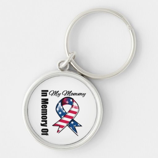 My Mummy Memorial Patriotic Ribbon Key Chain