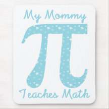 My Mummy Teaches Math Blue Stars Mousepad