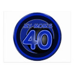 My Mum's 40 & blue Postcard