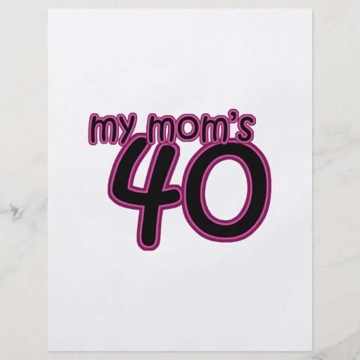 My Mum's 40 Personalized Flyer