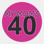My Mum's 40 Round Stickers