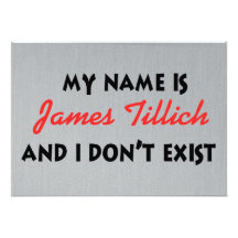 My Name Is James Tillich Personalised Announcements