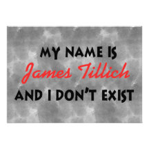 My Name Is James Tillich Personalised Invite