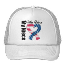 My Niece My Hero Patriotic USA Ribbon Trucker Hat