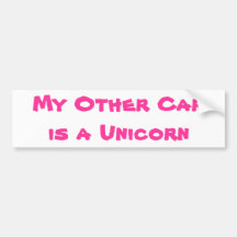 My Other Car is a Unicorn Bumper Stickers