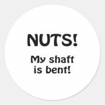 My Shaft Is Bent Golf Design Stickers