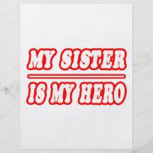 My Sister Is My Hero Personalized Flyer