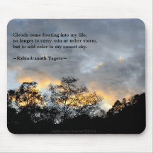 My Sunset Sky/ Tagore Quotes Mousemat