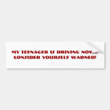 My teenager is driving now...Bumper Sticker