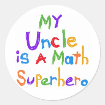 My Uncle Math Superhero T-shirts and Gifts Stickers
