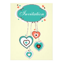 My Valentine Hearts Personalized Invite