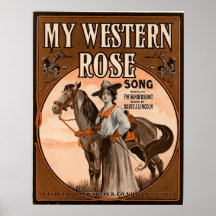 My western rose print