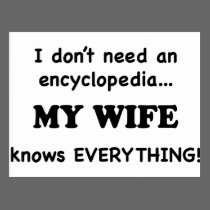 My Wife Knows Everything postcards