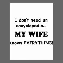 My Wife Knows Everything postcards