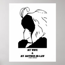 My Wife & My Mother-In-Law (Optical Illusion) Posters