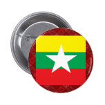 Myanmar High quality Flag Pinback Button