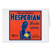 Myron Foster's Hesperian Fruits Apple Crate Labels Cards