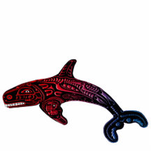 Mystic Native American ORCA WHALE Sculpted Gift Photo Cut Out