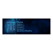 Mystic Zodiac - Gemini Business Card Template