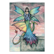 Mystical Fairy Dragon Card Notecard