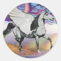 MYSTICAL MYTHICAL PEGASUS - WINGED HORSE - FANTASY STICKERS