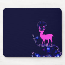 myth Pink Deer in night mousepad
