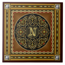 N Monogram Premium Best viewed large. see notes Ceramic Tiles