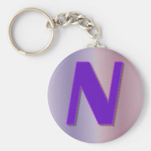 N purple monogram keychains