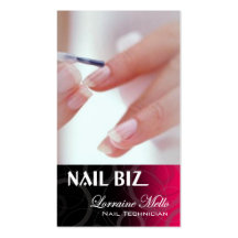 Nail Biz - Manicure Pedicure Spa Nail Technician Business Card