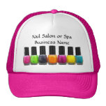 Nail Salon Business, Bright Polish Bottles Mesh Hat