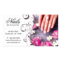 Nail Salon Business Card Pink Taupe business cards