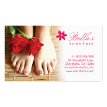 Nails Salon Spa Pedicure Flower Business Card Template